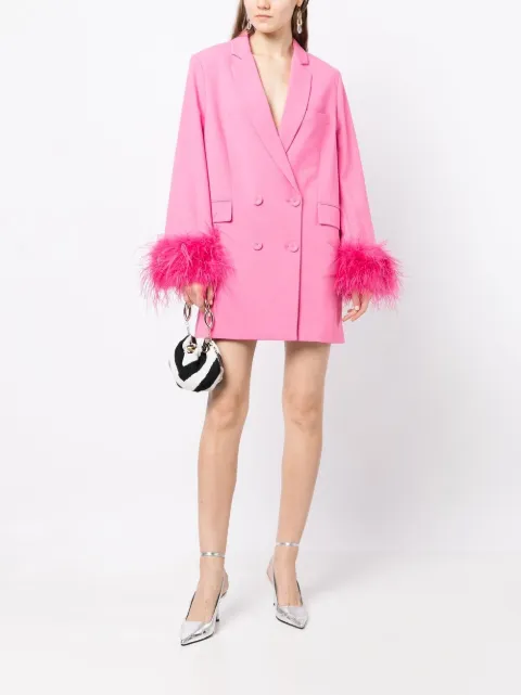 Rachel Gilbert feather-trim blazer dress 23RRG61304 - 1