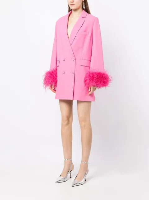 Rachel Gilbert feather-trim blazer dress 23RRG61304 - 2