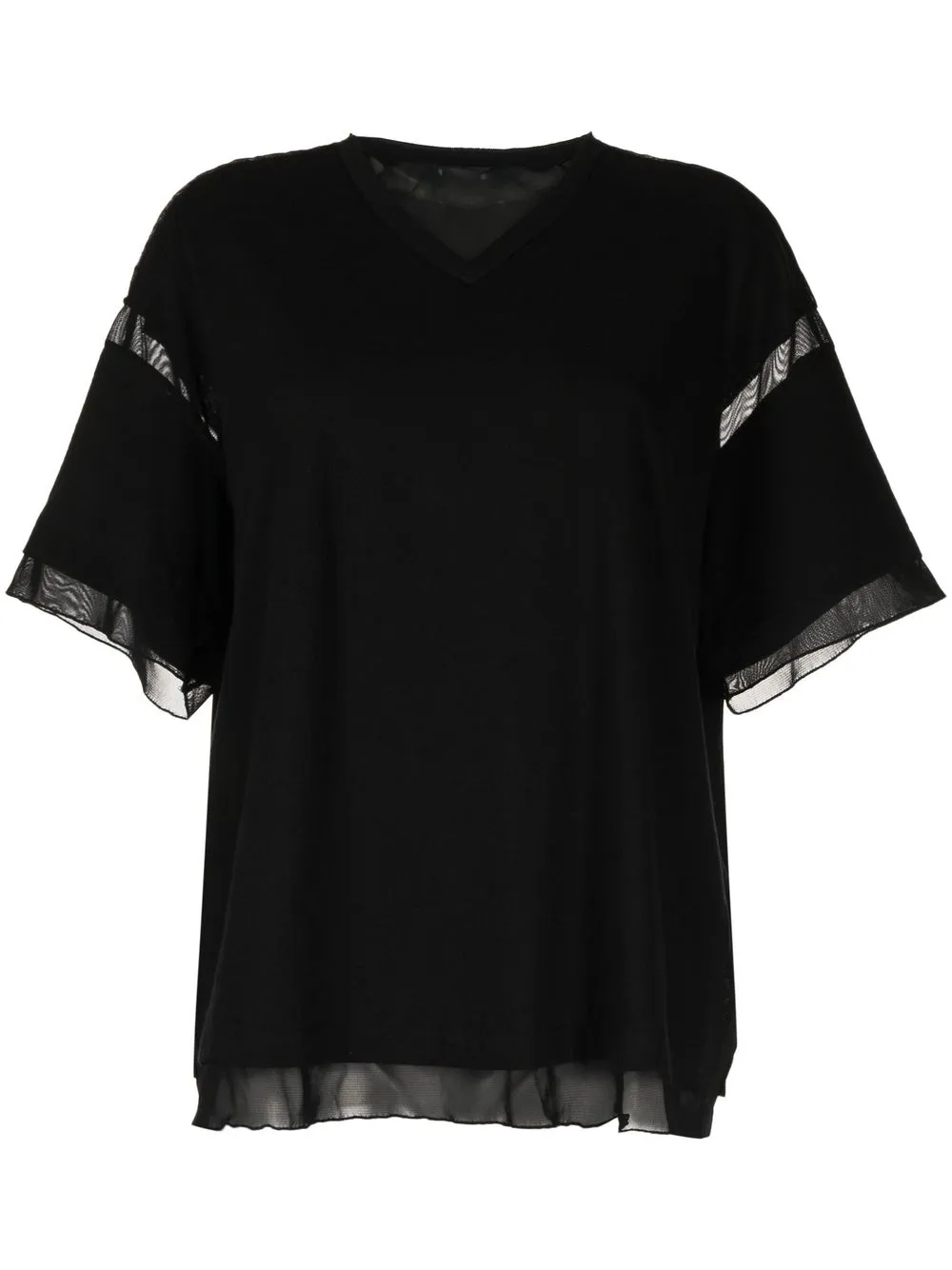 

Undercover mesh-panel crew-neck T-shirt - Black