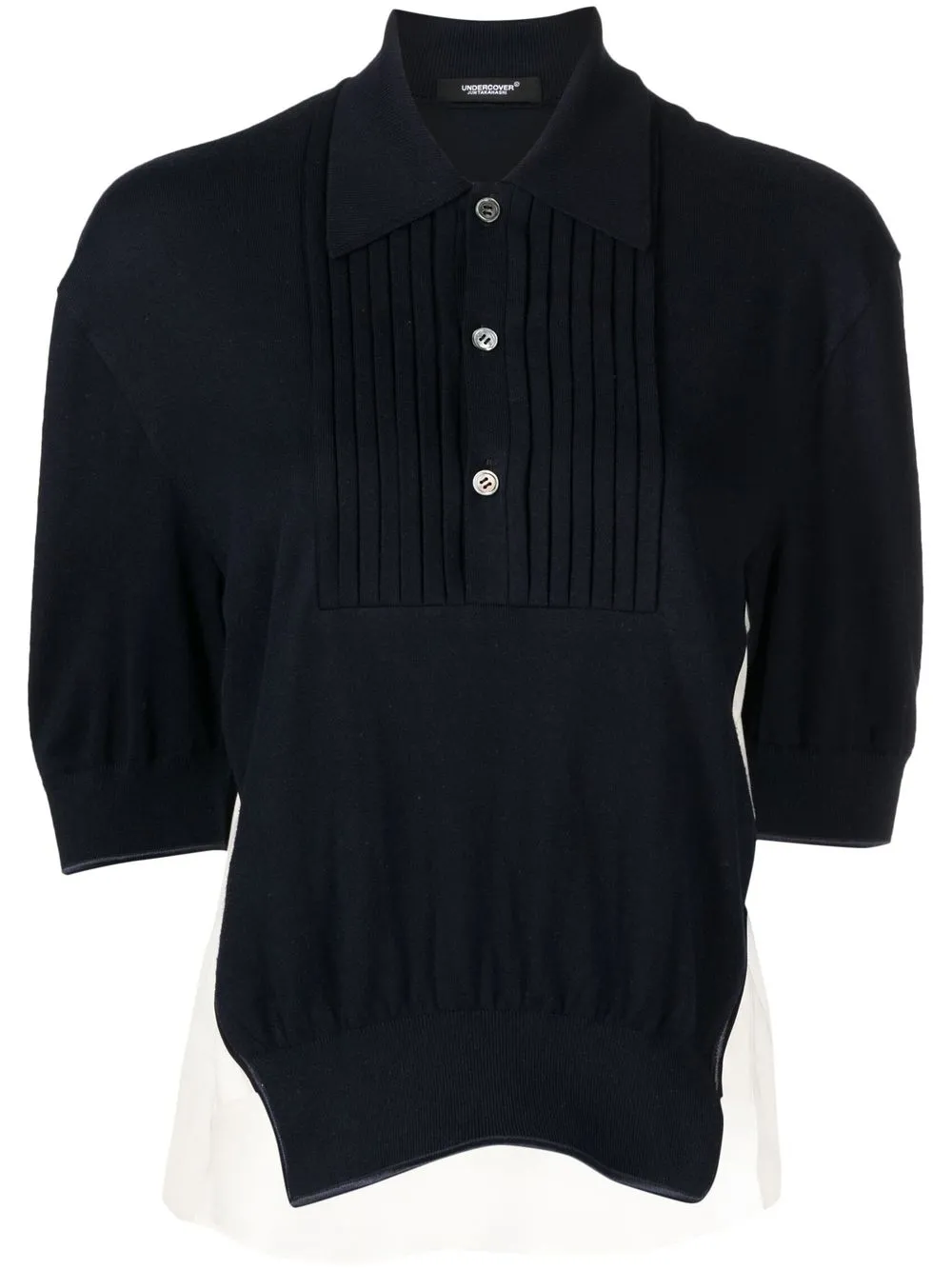 

Undercover two-tone polo shirt - Blue