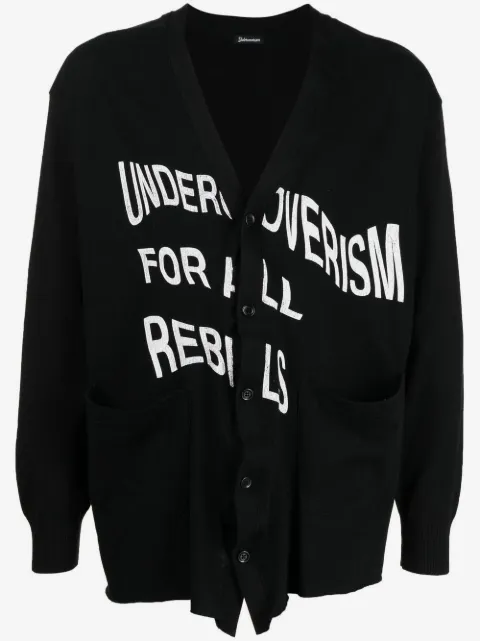 Undercoverism logo-print V-neck cardigan