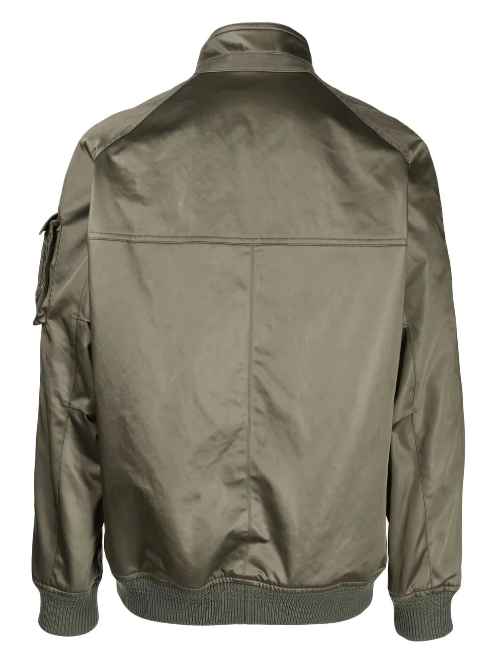 Shop Man On The Boon. Funnel Neck Zip-up Jacket In Green