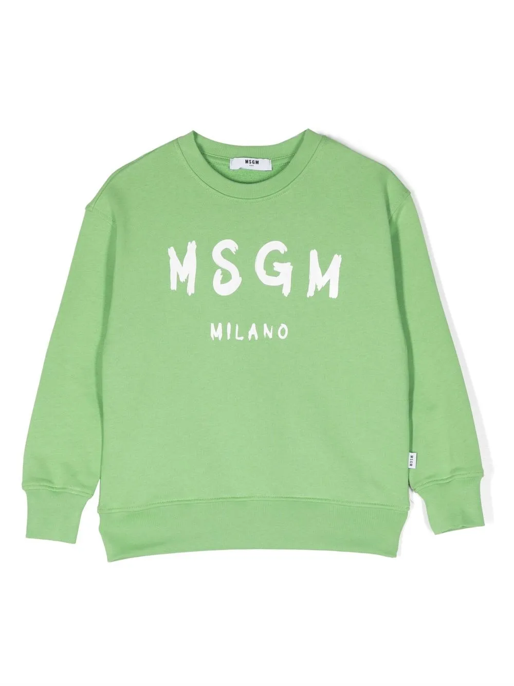 

MSGM Kids logo-print long-sleeved sweatshirt - Green