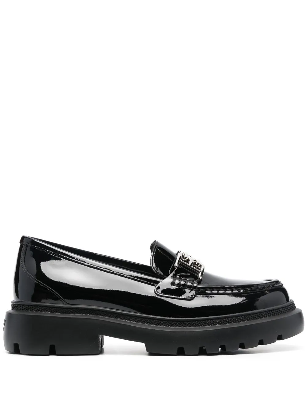 

Bally logo-buckle patent-leather loafers - Black