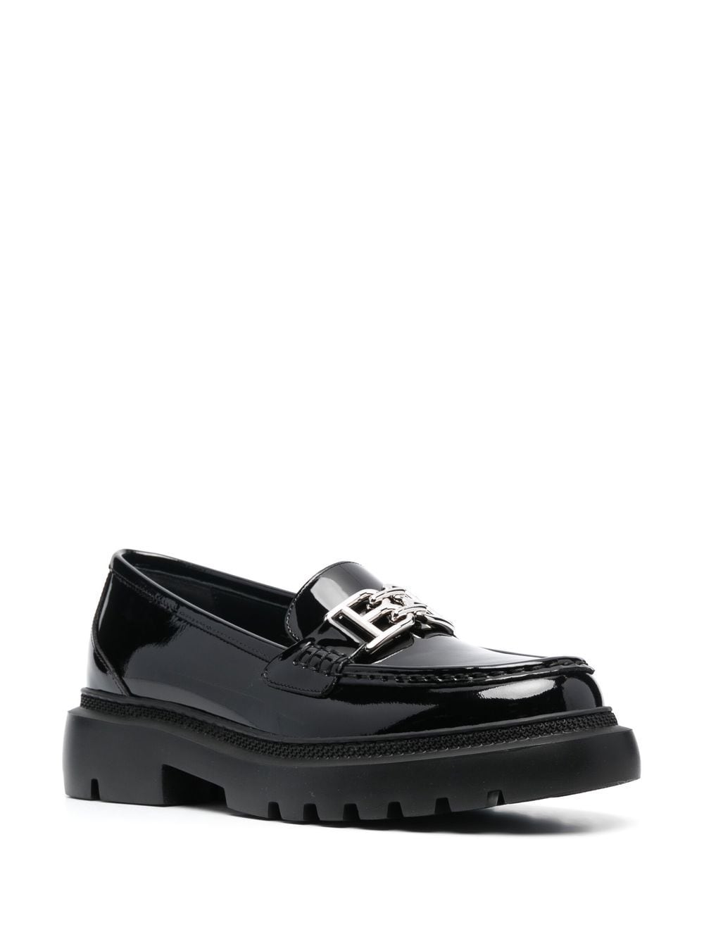 Bally logo-buckle patent-leather Loafers - Farfetch
