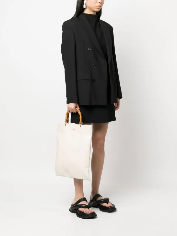 Jil Sander バンブーハンドル ハンドバッグ | ニュートラル