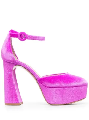 Gianvito Rossi スエード パンプス ピンク Gianvito Rossi ストラップ パンプス | ピンク | FARFETCH JP