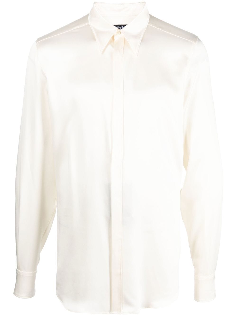 Dolce&Gabbana Men's Wrinkled Silk Dress Shirt