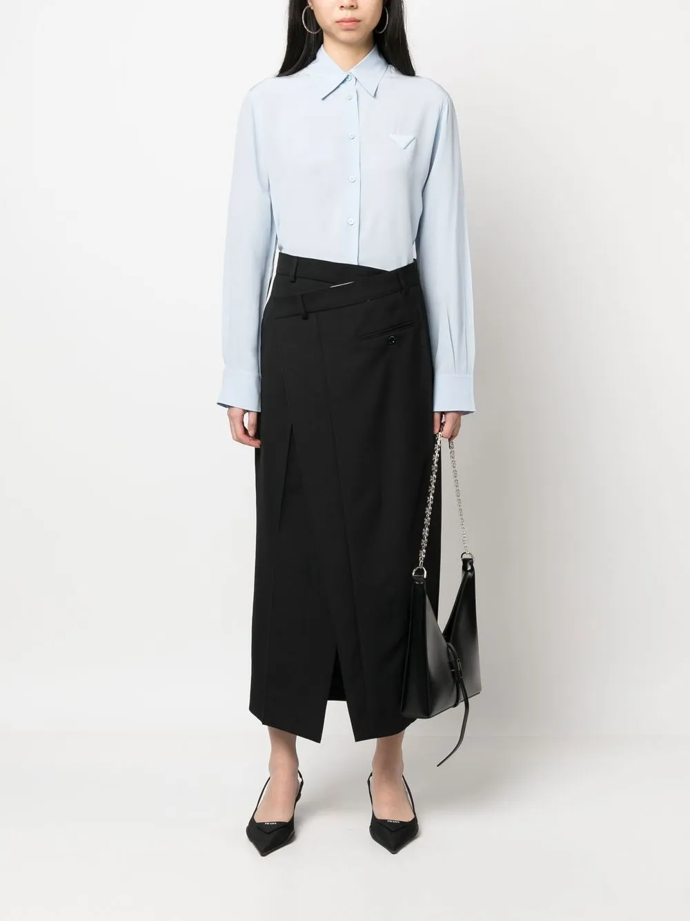 Prada Zijden blouse - Blauw