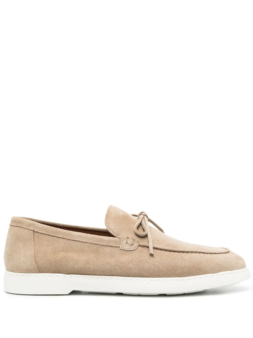 

Doucal's lace-detailing suede loafers - Neutrals