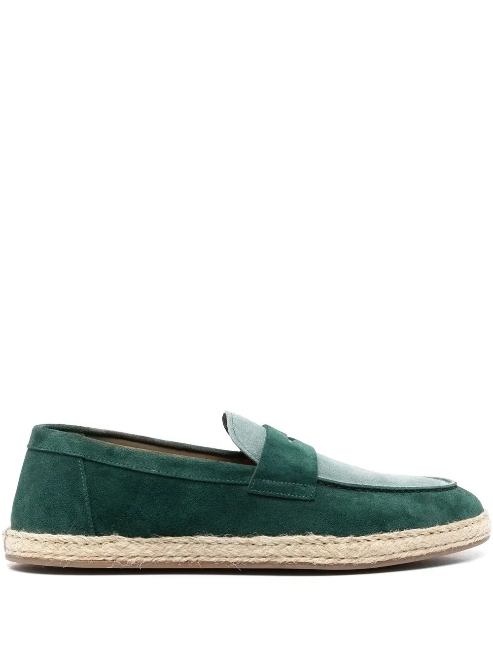 

Doucal's rope-detail suede espadrilles - Green