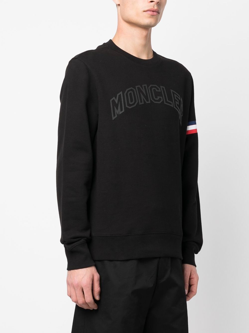 Moncler logo-print Crew Neck Sweatshirt - Farfetch