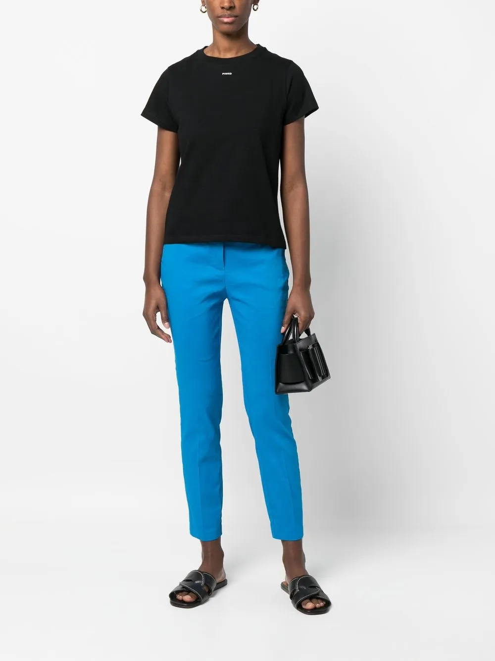 PINKO T-shirt met logoprint - Zwart