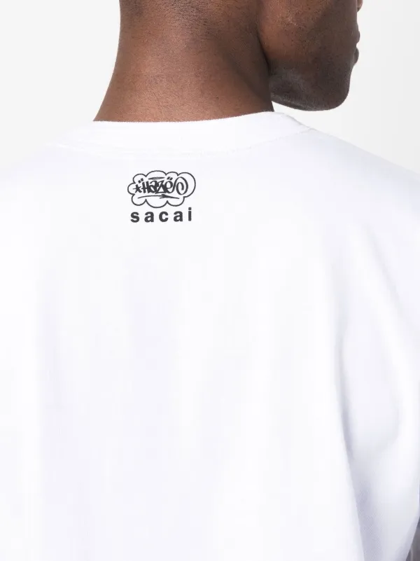 Sacai x Eric Haze slogan-print crew-neck T-shirt - Farfetch