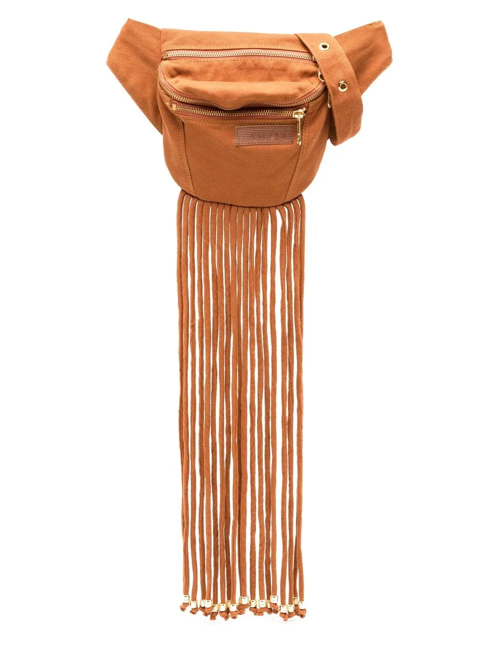 

Amapô fringe-detail cotton belt bag - Brown