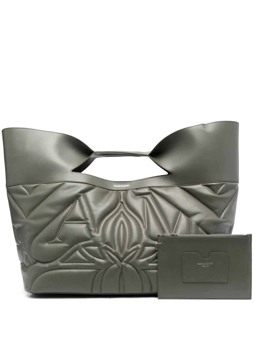 

Alexander McQueen matelassé-effect tote bag - Green