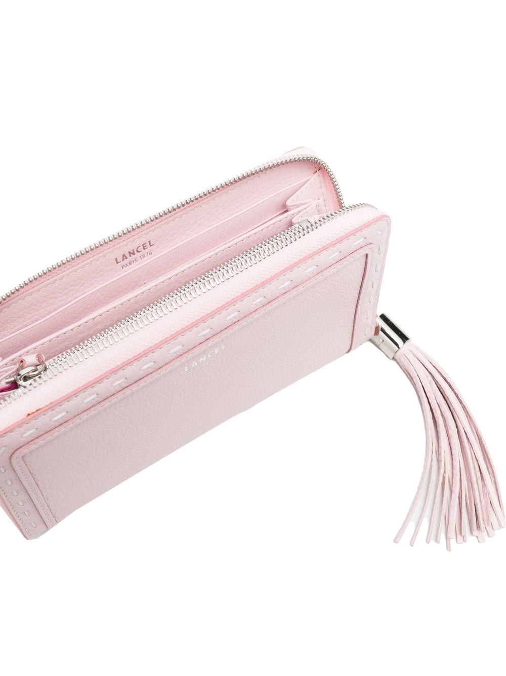 Shop Lancel Premier Flirt Tassel-detail Long Wallet In Pink