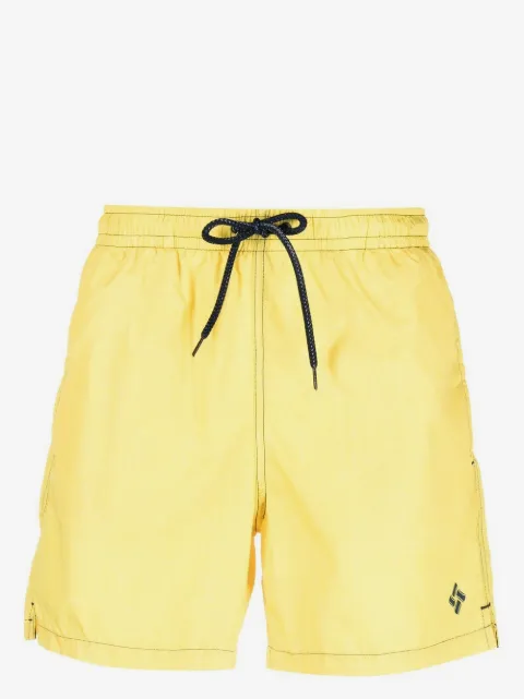 Drumohr shorts de playa con logo bordado