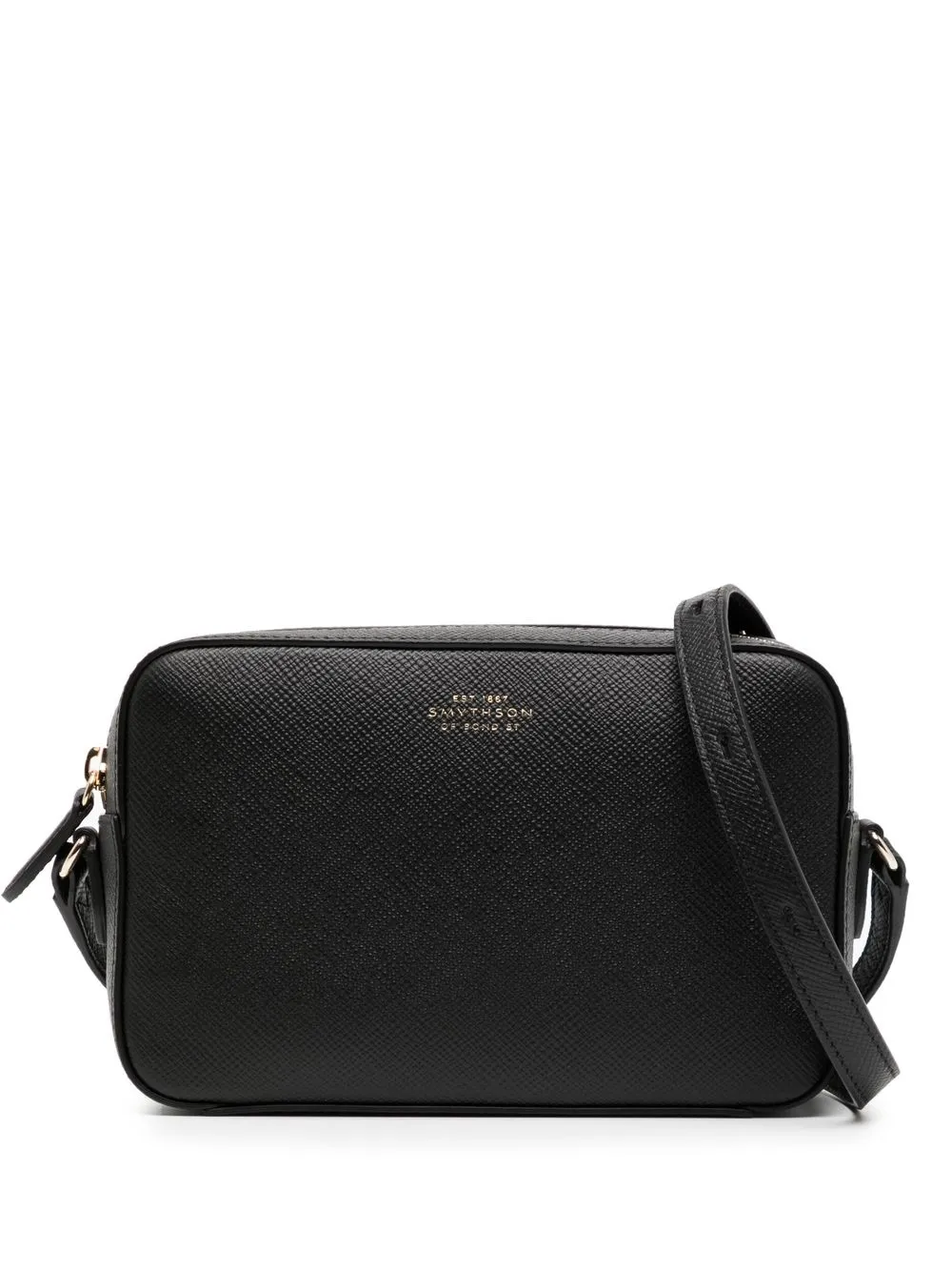 Smythson Crossbody Camera Bag In Black