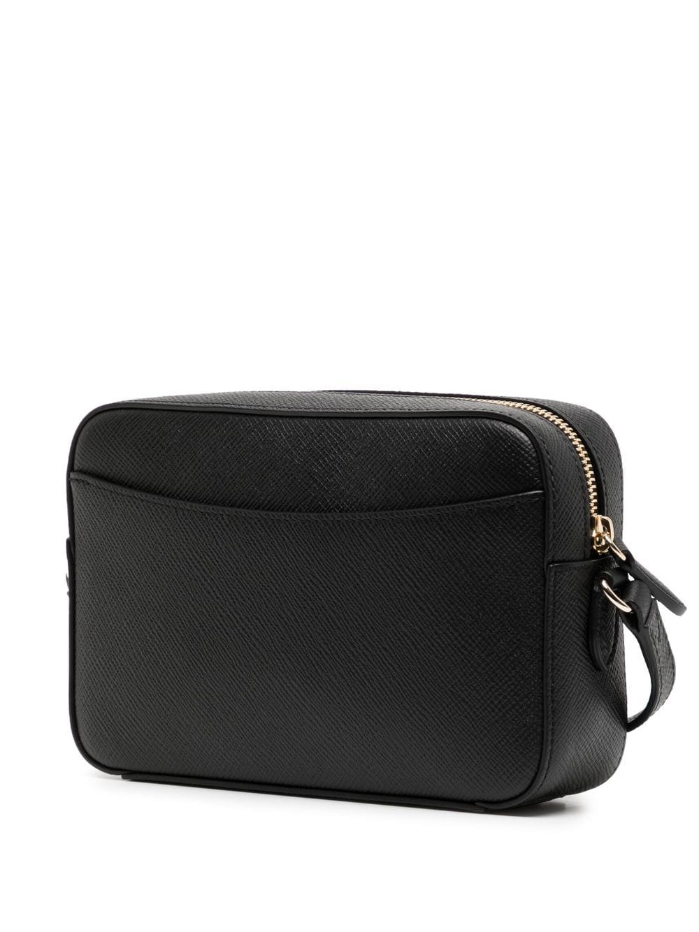 Shop Smythson Crossbody Camera Bag In Black