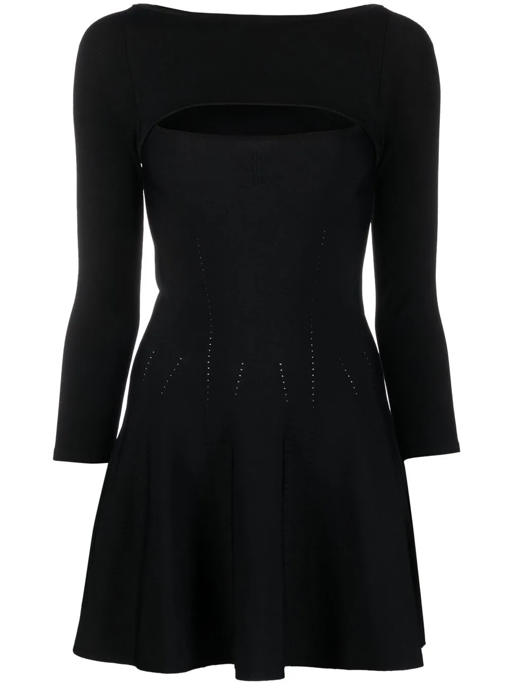 

Dsquared2 vestido corto con detalle de aberturas - Negro