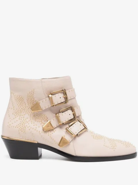 Chloé Susanna studded triple-strap biker boots