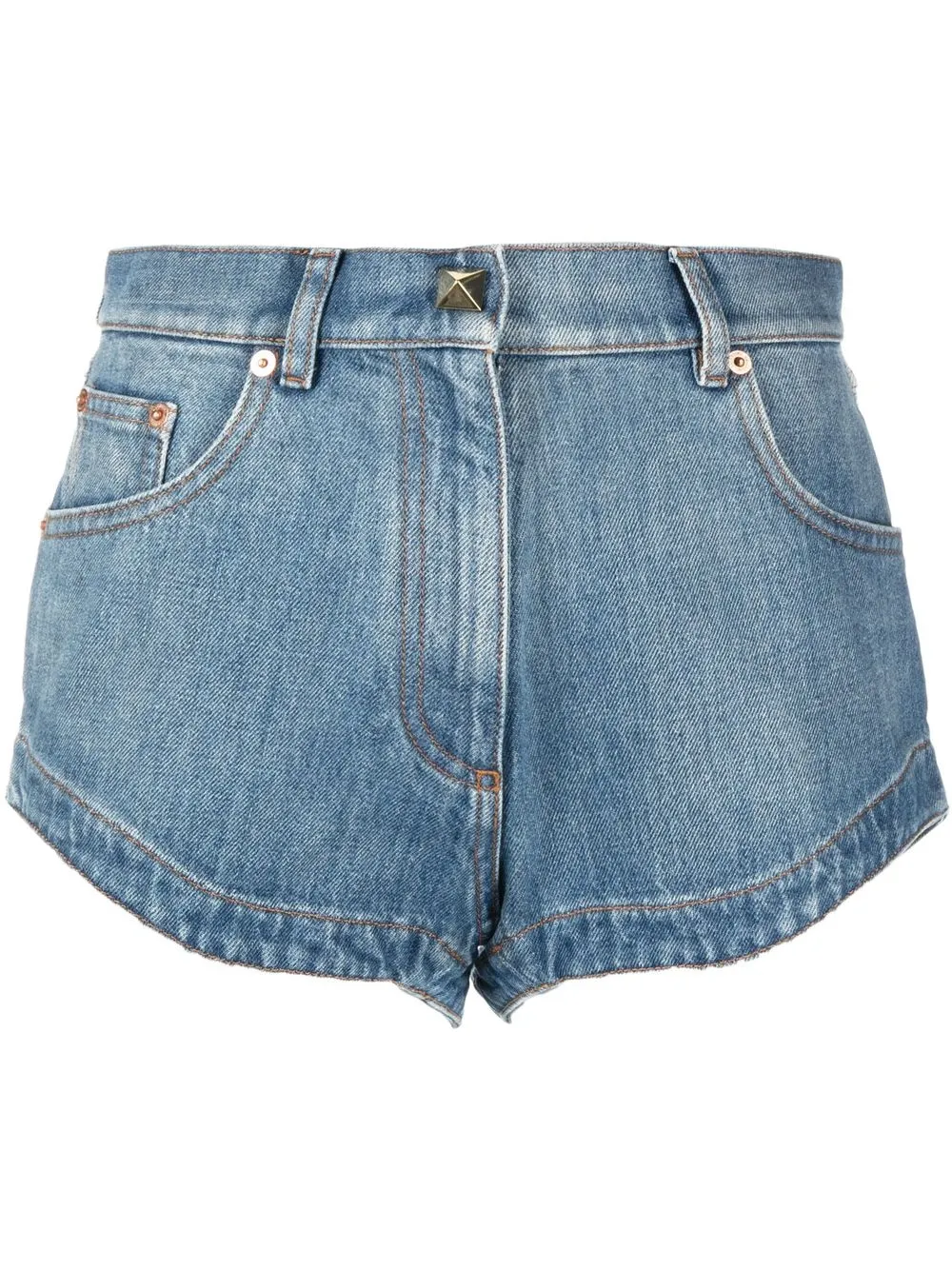 

Valentino Roman Stud denim shorts - Blue