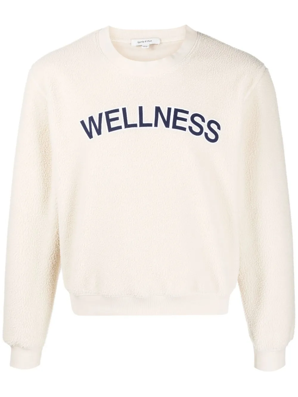 

Sporty & Rich Wellness bouclé cropped sweatshirt - Neutrals