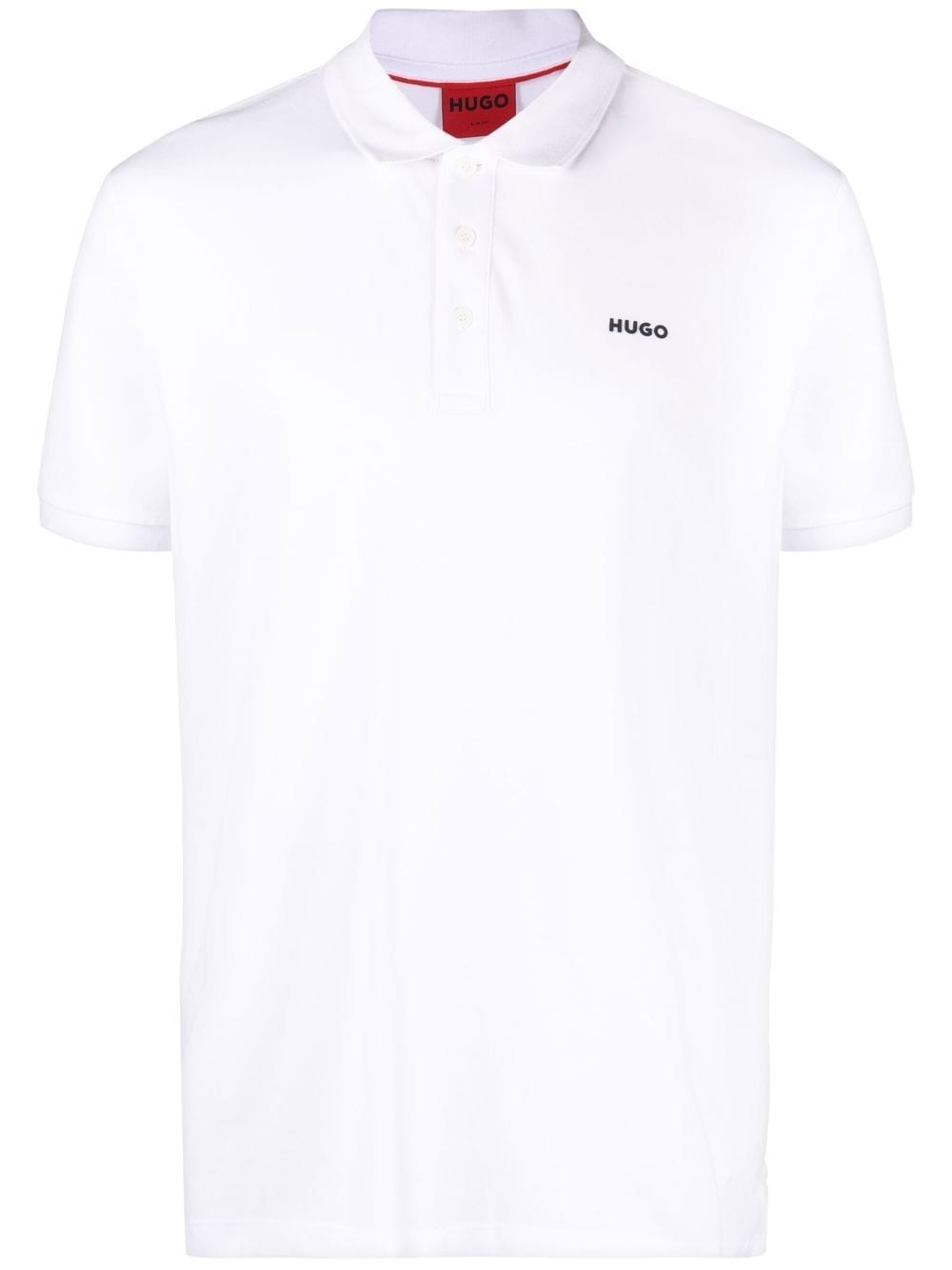 Shop Hugo Chest Logo-print Polo Shirt In White