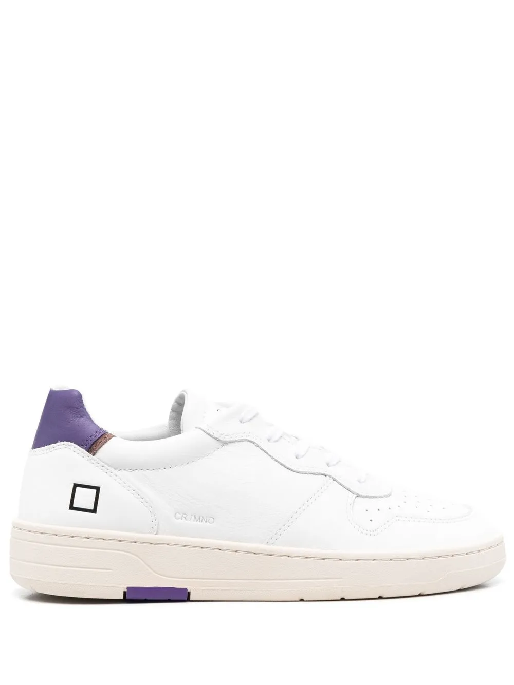 

D.A.T.E. logo-print low-top leather sneakers - White