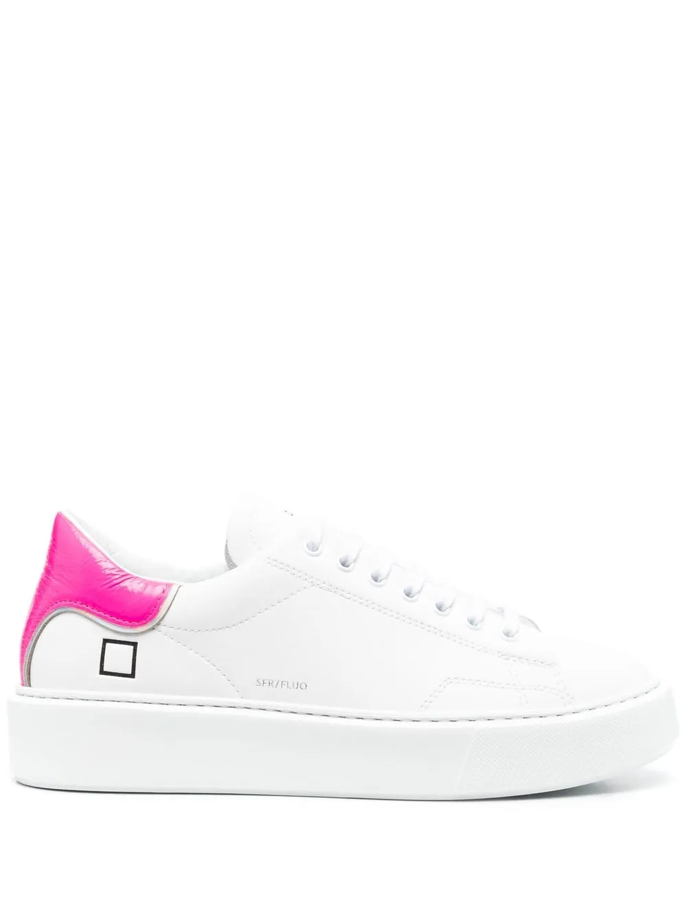 

D.A.T.E. logo-print low-top leather sneakers - White