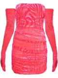 Alex Perry Colter ruched devoré minidress - Pink