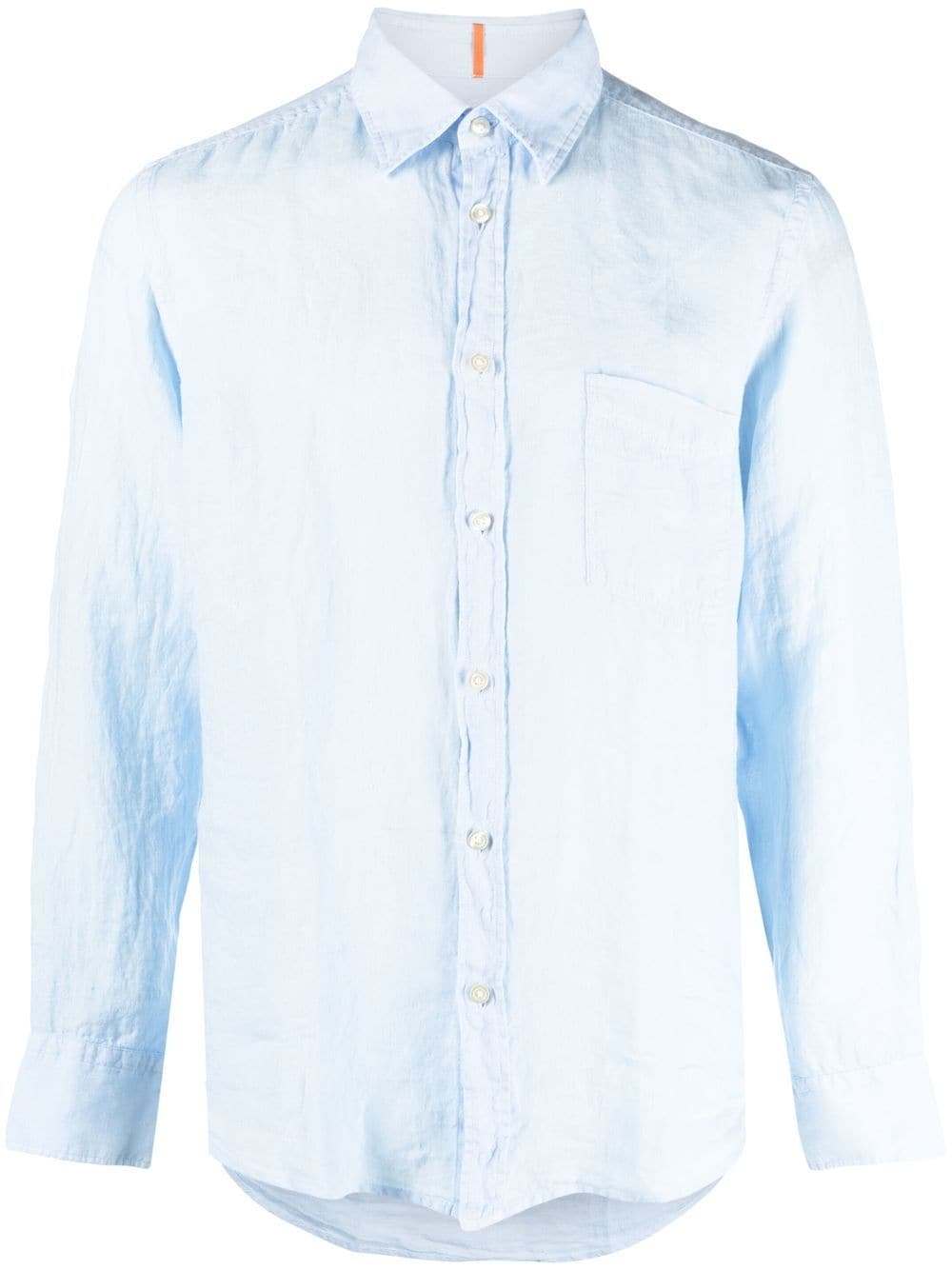 Hugo Boss Chest Patch-pocket Shirt In Blue