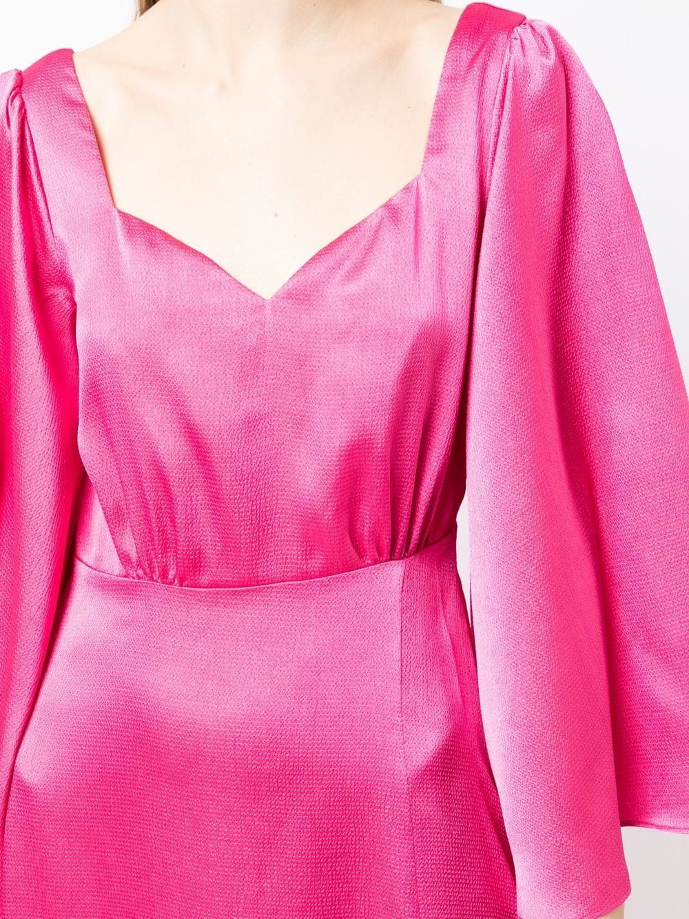 Shop Olivia Rubin Raphaela Flare-sleeve Dress In Pink