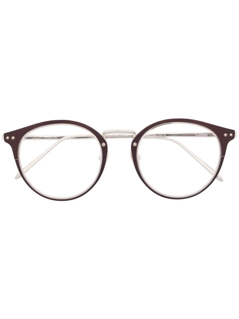 

Linda Farrow Cooper round-frame glasses - Black