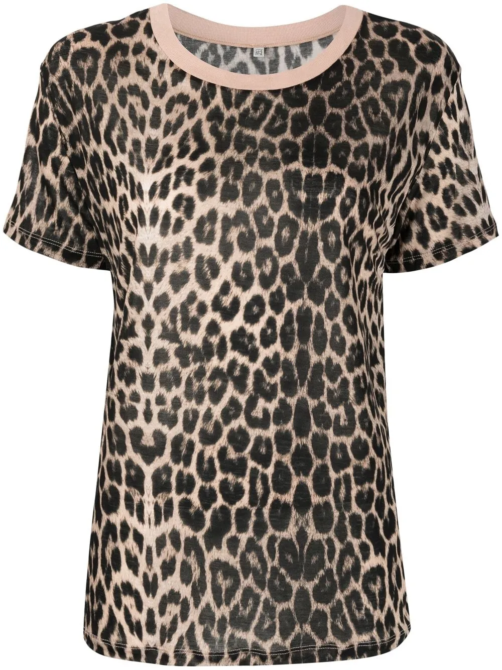 

Baserange leopard round-neck t-shirt - Black