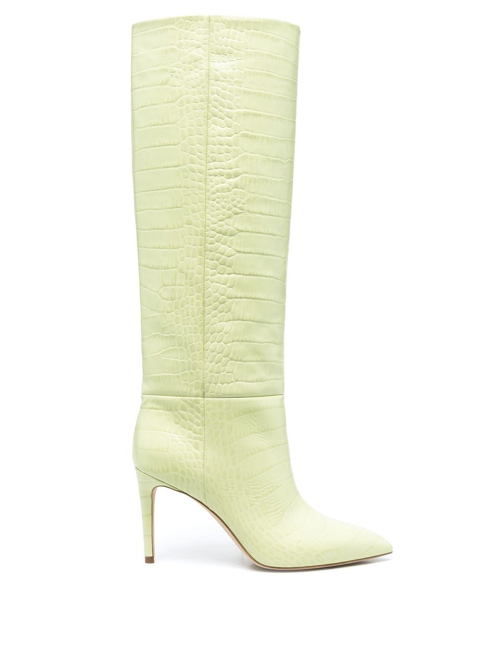 PARIS TEXAS 95MM POINTED-TOE CROCODILE-EMBOSSED BOOTS