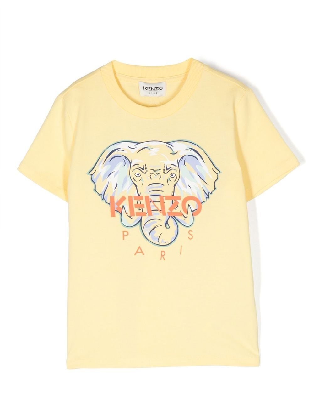 Kenzo Kids' Logo Print T-shirt In Yellow