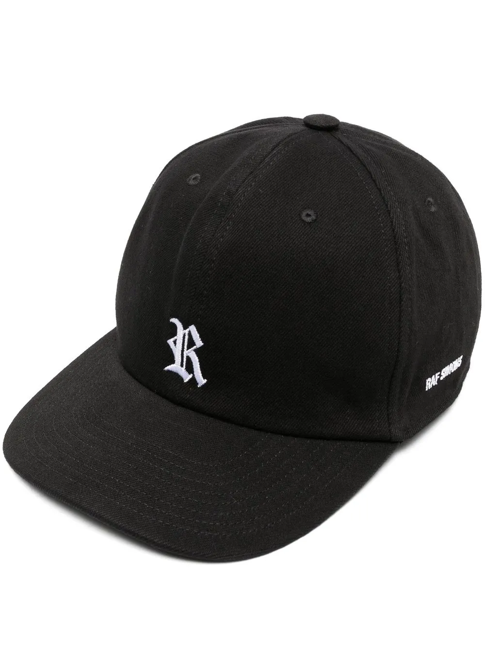 Raf Simons Embroidered-logo Baseball Cap In Black