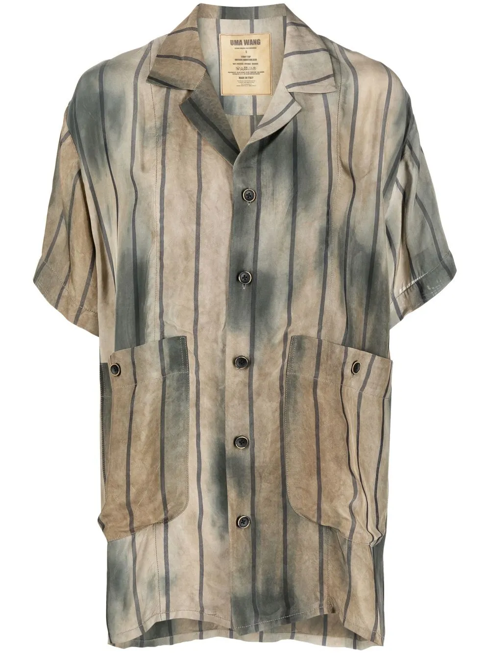 

Uma Wang camisa con estampado tie-dye - Neutro