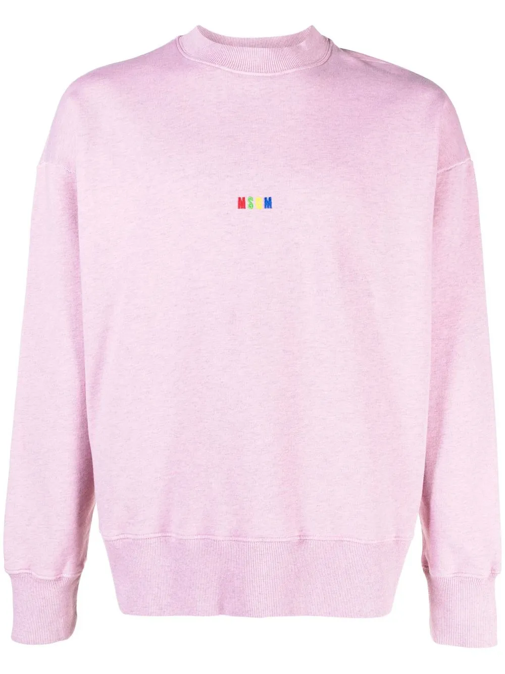 

MSGM logo-print crew neck sweatshirt - Pink