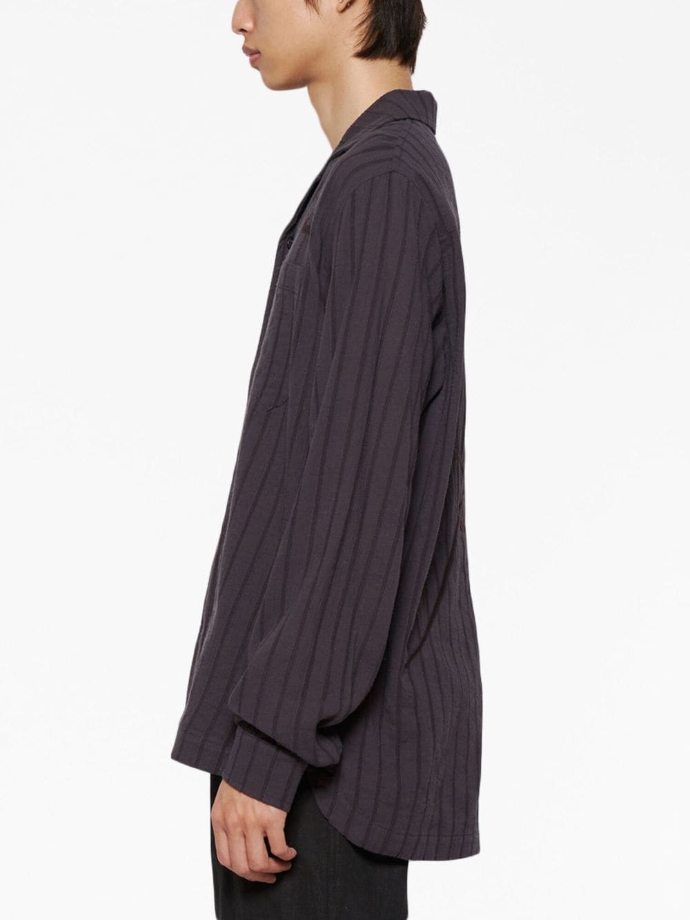 Shop Rhude Slate Striped Long-sleeve Shirt In Grau