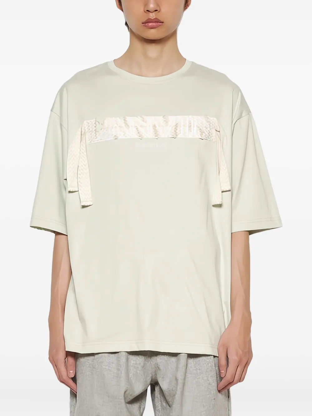 Lanvin curb-embroidered T-shirt Groen