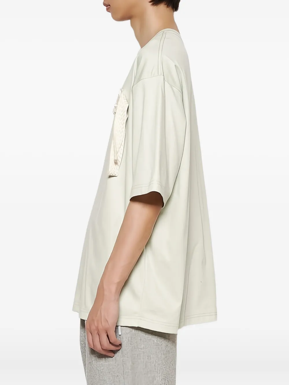 Lanvin curb-embroidered T-shirt Groen