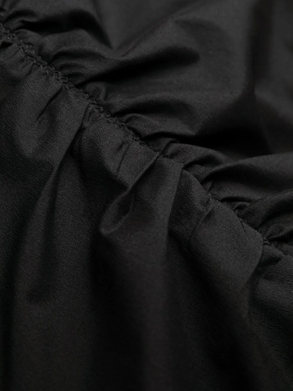 Philosophy Di Lorenzo Serafini ruched puff-sleeve midi dress - Black