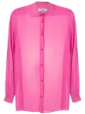 Amir Slama long-sleeved sheer shirt - Pink