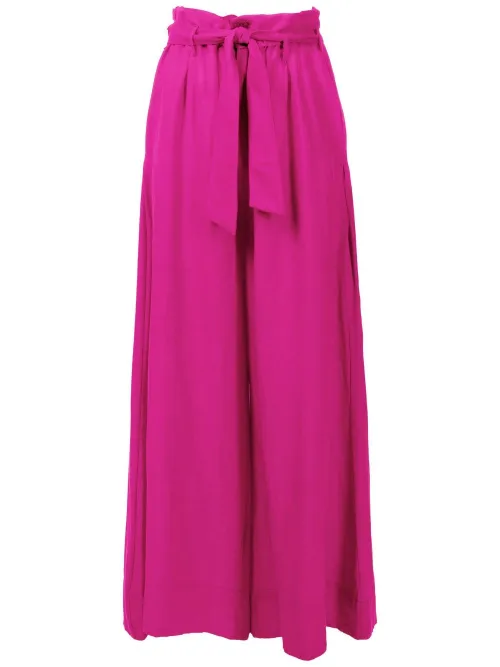 Pantalon palazzo à taille froncée - Amir Slama - Modalova