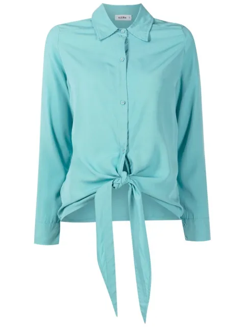 Amir Slama long-sleeved tie-front shirt