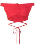 Amir Slama off-shoulder cropped blouse - Red
