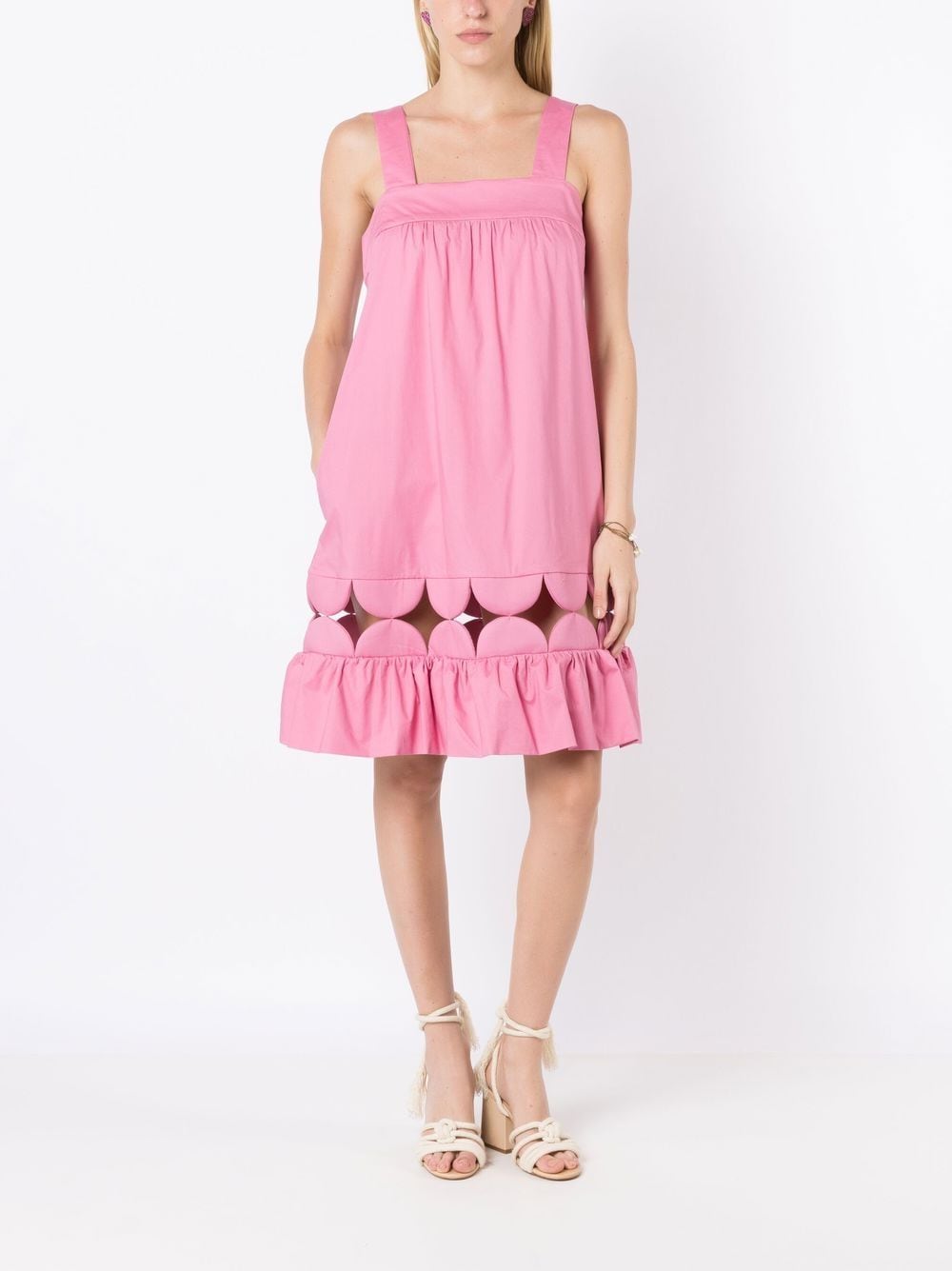 Adriana Degreas Mouwloze jurk - Roze